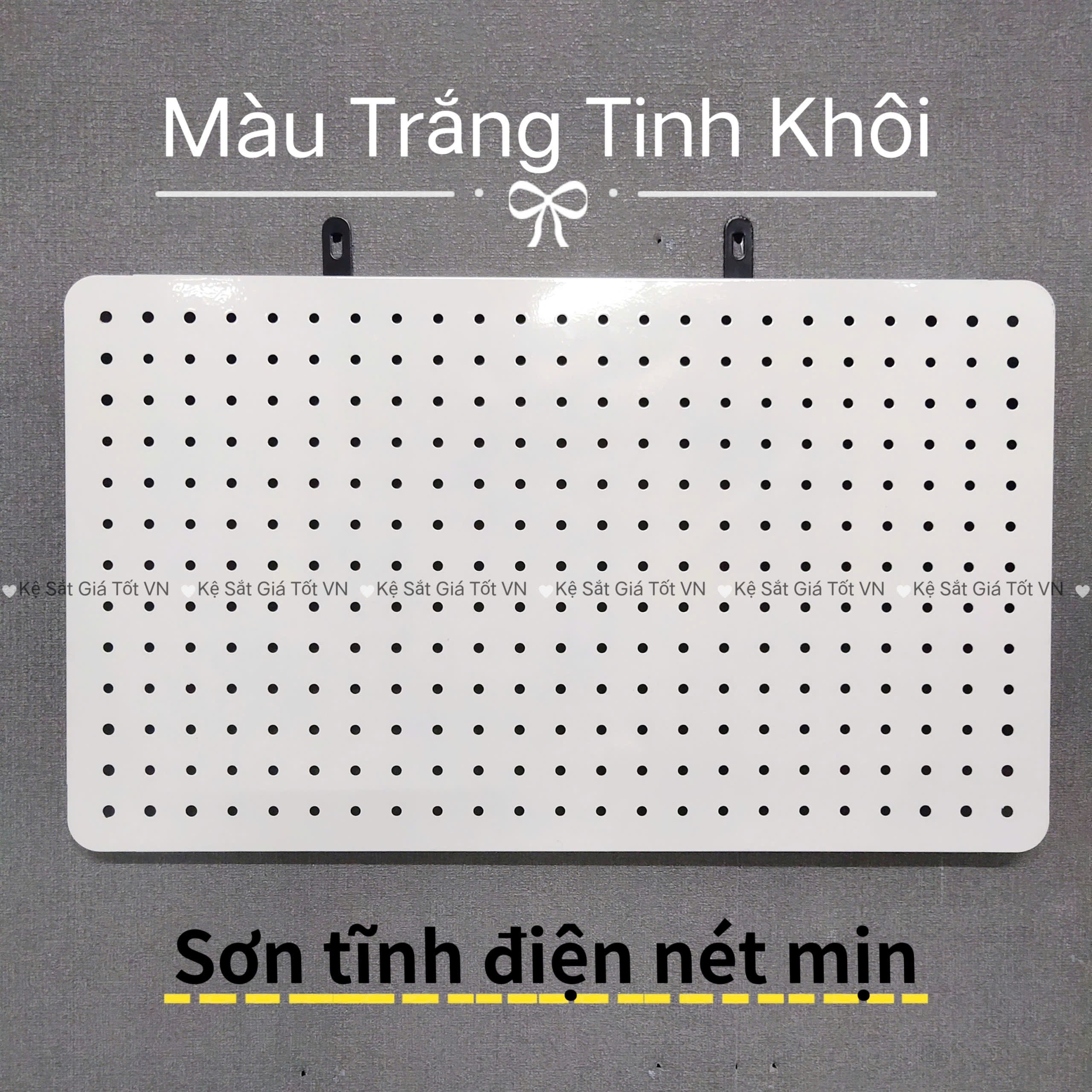 Bảng lỗ Pegboard Decor trang trí – Treo phụ kiện đa năng (60x30cm)