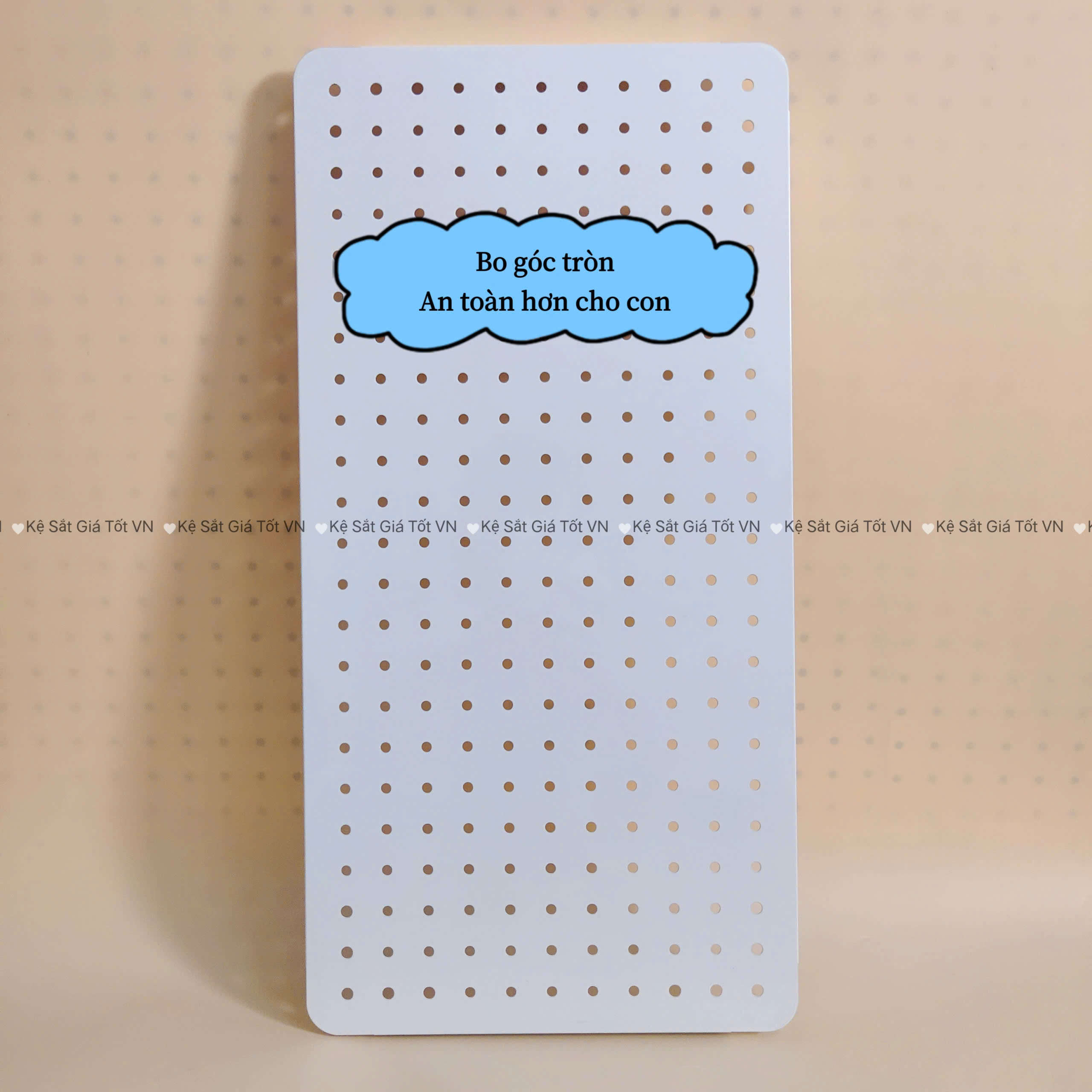 Bảng lỗ Pegboard Decor trang trí – Treo phụ kiện đa năng (60x30cm)