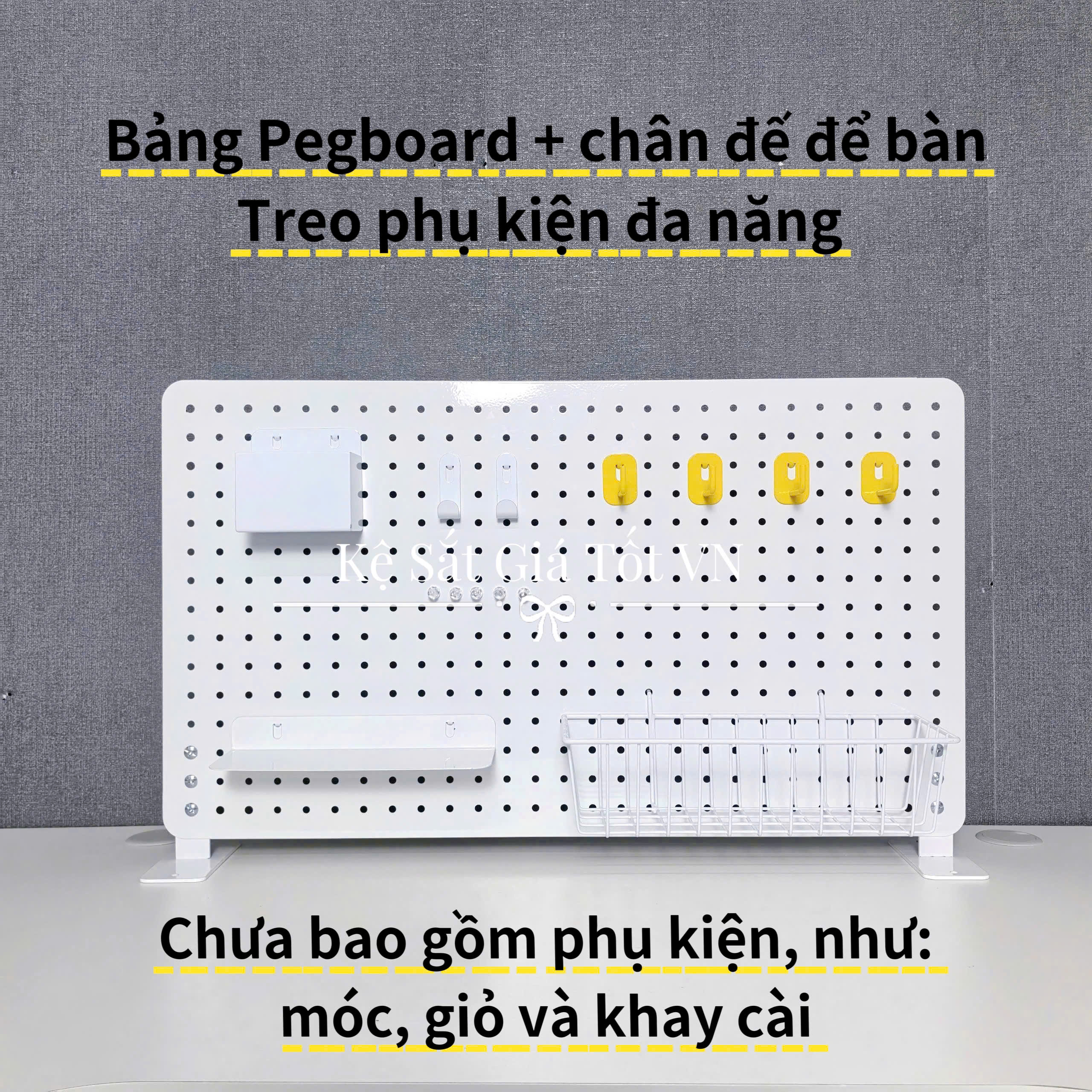 Bảng lỗ Pegboard decor trang trí đa năng