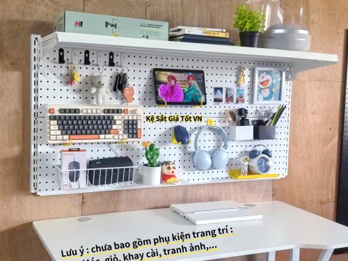 Kệ Pegboard Decor Trang Trí Góc Học Tập, Bàn Làm Việc Cao Cấp