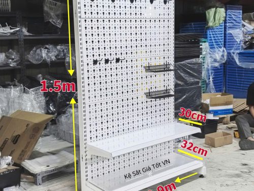 Kệ Pegboard decor trưng bày phụ kiện đa năng - Dài 90cm x cao 150cm