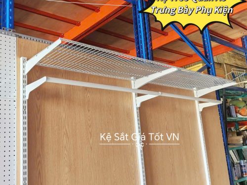 Kệ thanh ray gắn tường treo phụ kiện đa năng
