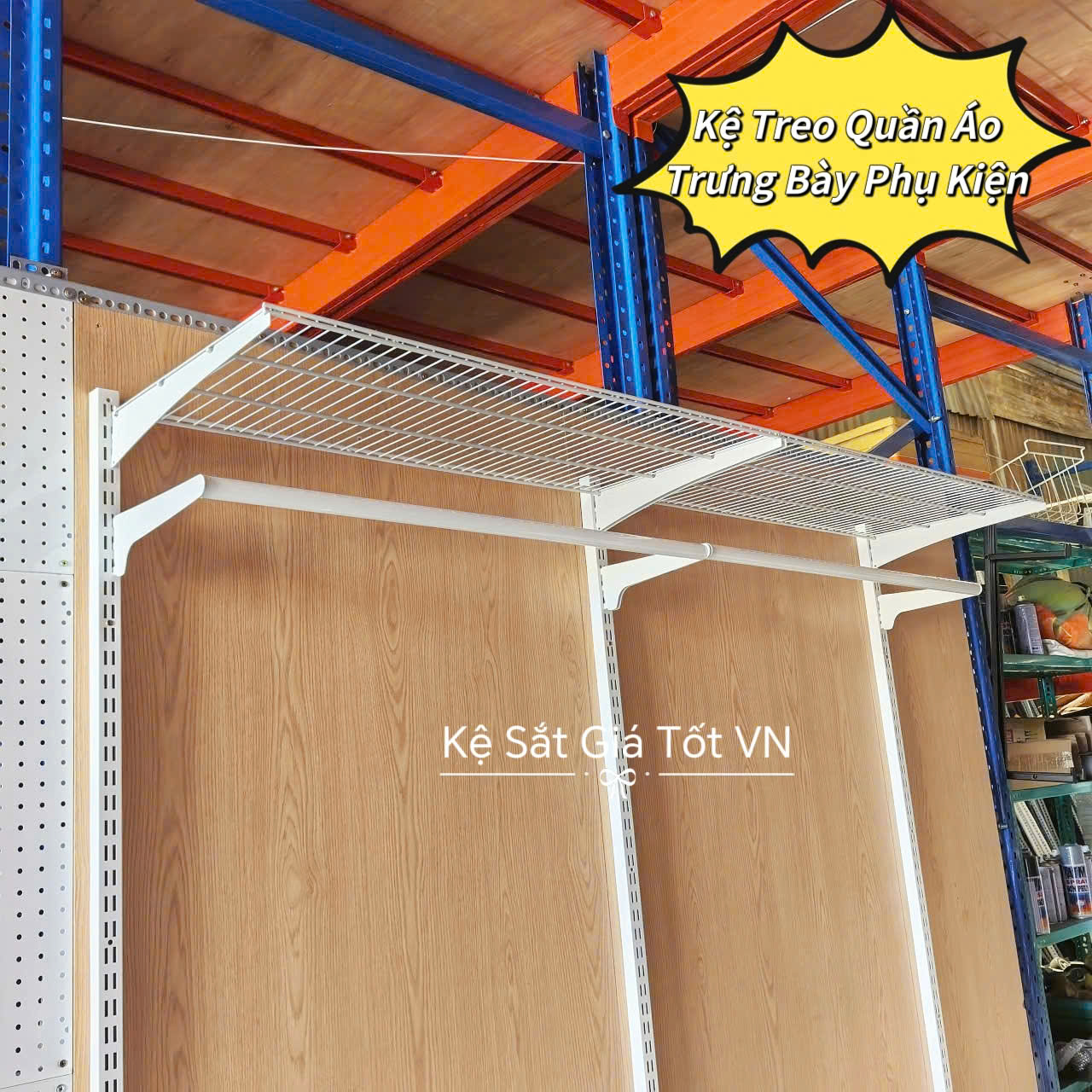 Phụ kiện rời lắp kệ thanh ray gắn tường treo quần áo Kệ thanh ray gắn tường treo phụ kiện đa năng