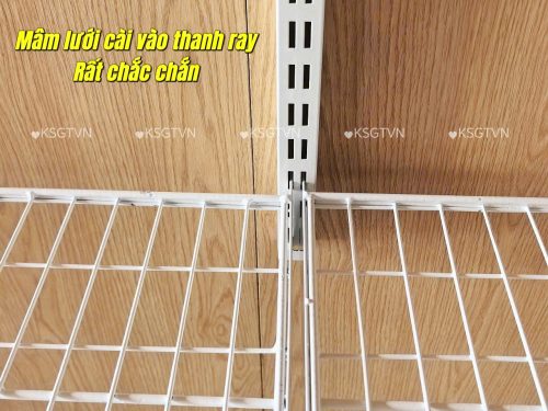 Kệ thanh ray gắn tường treo phụ kiện đa năng - thao tác linh hoạt, dễ dàng