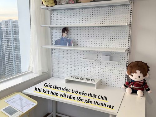Tấm Tôn Treo Dụng Cụ Đục Lỗ 8Ly Gắn Thanh Ray 1.2m x 30cm
