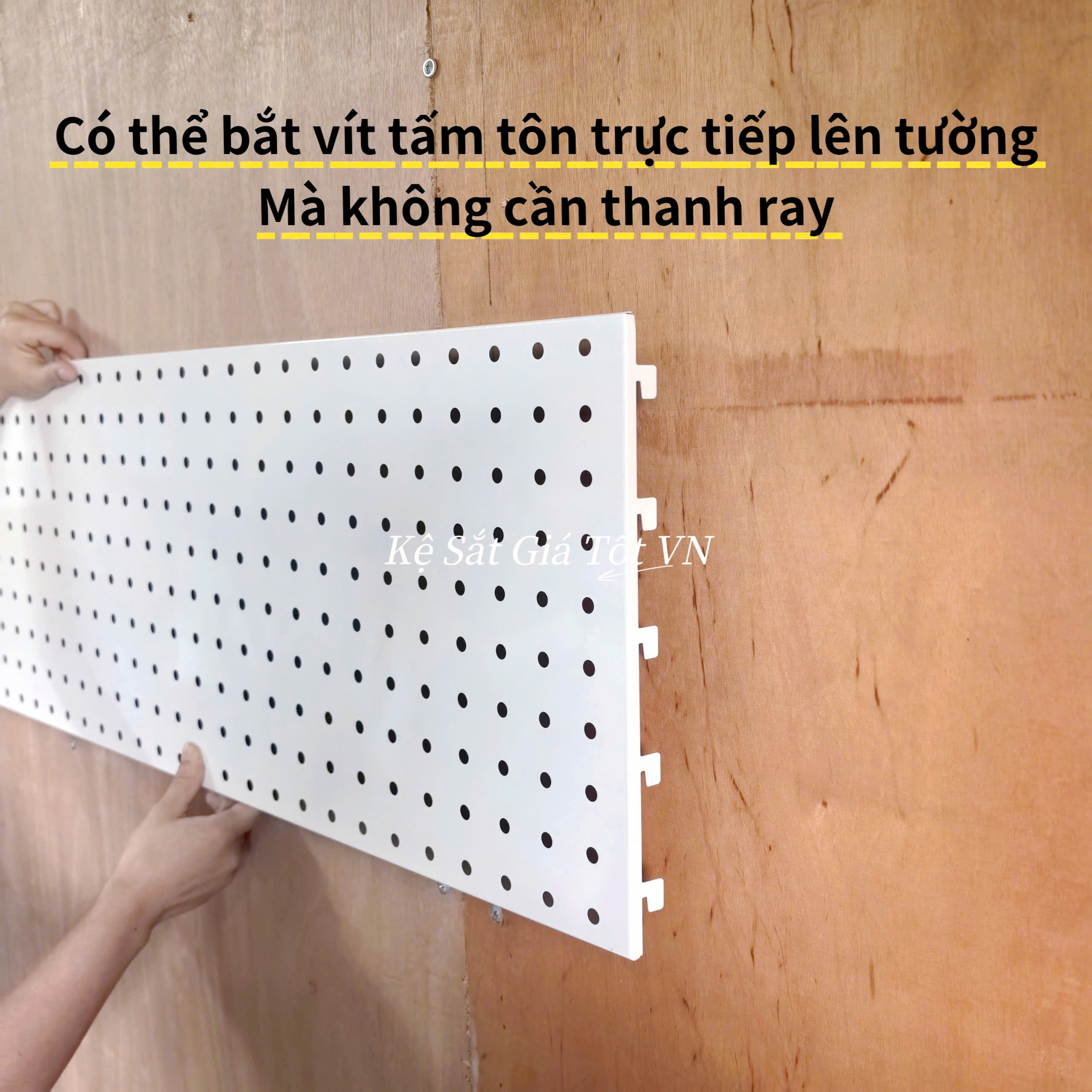 Tấm Tôn Pegboard 1.2m x 30cm Lỗ 8Ly Gắn Ray Treo Phụ Kiện Tấm Tôn Đục Lỗ 1.2m x 30cm Treo Đồ Nghề Phụ Kiện Đa Năng