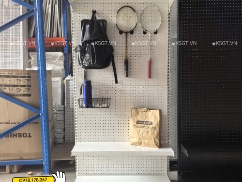 Kệ Trưng Bày Sản Phẩm Pegboard 90x180cm Chân Đứng